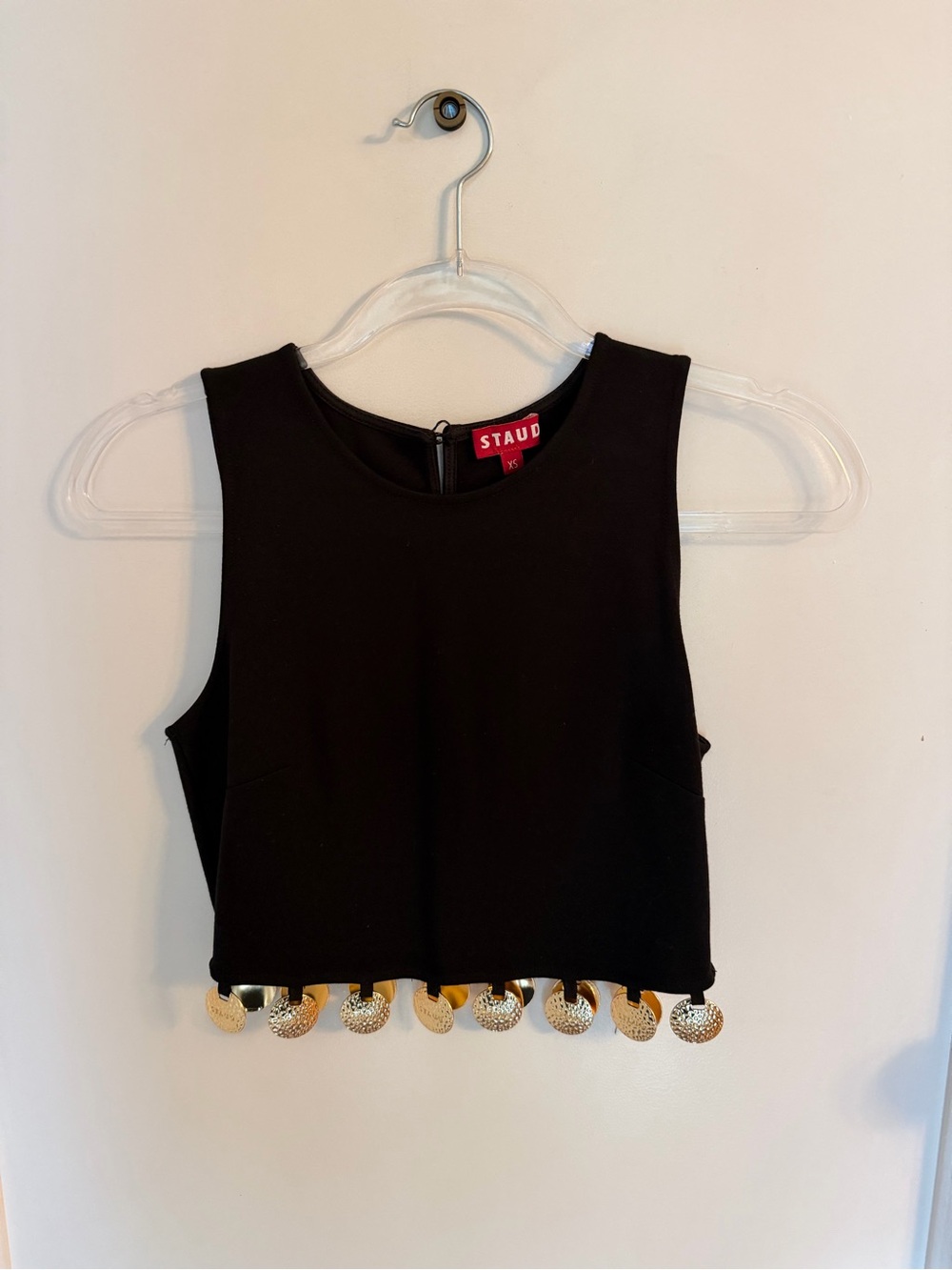 STAUD Black Matching Set with Gold Coin Hems